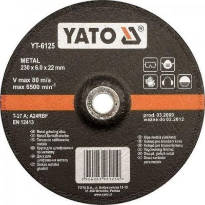 Yato Kotouč na broušení kovu 125x8,0 YT-6126