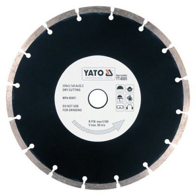 Yato Kotouč diamantový 230 x 22,2 x 2,7 mm YT-6005
