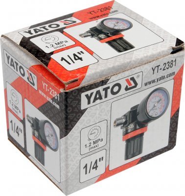 Yato Regulátor tlaku vzduchu 1/4", max. 1,2MPa YT-2381