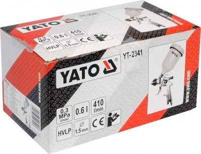 Yato Pistole na lakování s nádrží 0,6l 1.5mm YT-2341