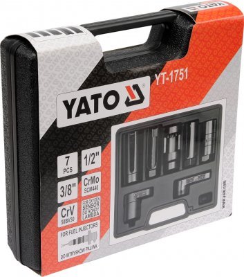 Yato Sada klíčů nástrčných na lambda sondy a vstřiky 7 ks YT-1751