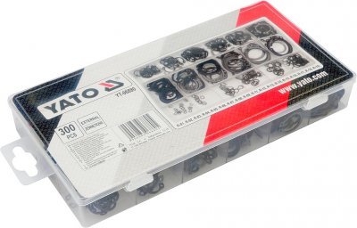 Yato Pojistné kroužky sada 300ks, R1-R19, pr. 3 -32mm YT-06880