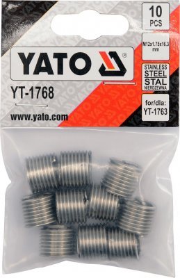 Yato Spirálová vložka na opravu závitů M12 10 ks YT-1768