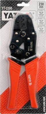 Yato Kleště konektorové 230mm, 20-18(AWG), 0,5-6,00mm2 YT-2300