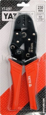 Yato Kleště konektorové 230mm, 22-8(AWG), 1,5-10,00mm2 YT-2297
