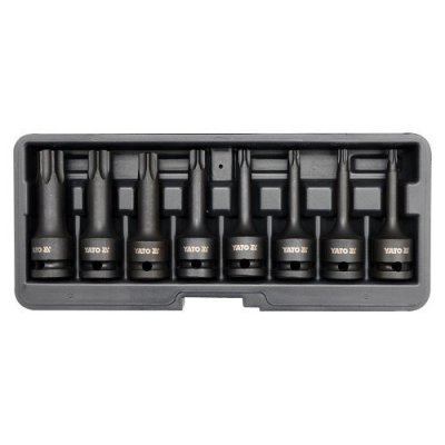 Yato Sada nástavců 1/2" rázové 8 ks T30-T80 torx CrMo YT-1065