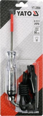 Yato Zkoušečka napětí 6-12V kabel 90cm YT-2866