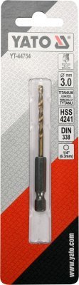 Yato Vrták na kov TITAN 1/4" 3mm YT-44754