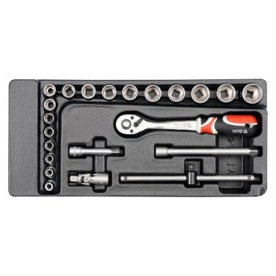 Yato Vložka do zásuvky - klíče nástrčné 22ks 6-22mm gola YT-5542