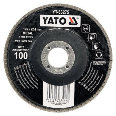 Yato Kotouč lamelový brusný na kov 125x22,4mm P60 YT-83273