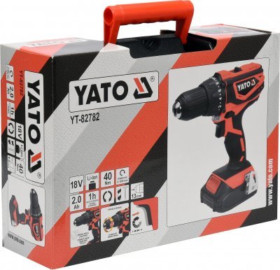 Yato Vrtačka AKU MABUCHI 18V LI-ION, 440-1650 ot/min, kufr YT-82782