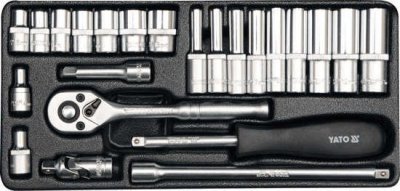 Yato Sada nástrčných klíčů 1/4" 23 Ks YT-14421