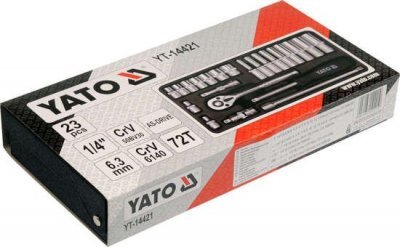 Yato Sada nástrčných klíčů 1/4" 23 Ks YT-14421