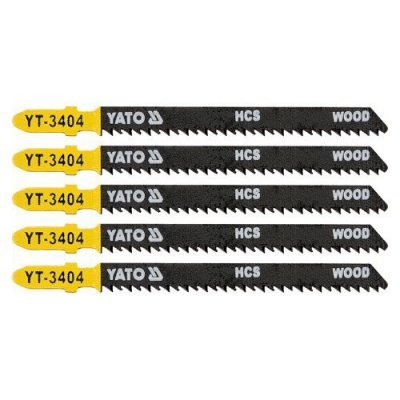 Yato List pilový do přímočaré pily 100 mm na dřevo TPI10 5 ks YT-3404