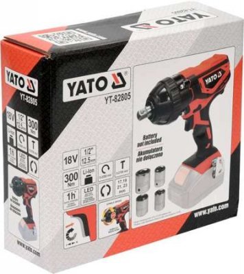 Yato Rázový utahovák 18V 1/2" 300nm, bez baterie YT-82805