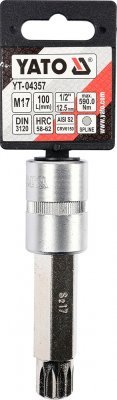 Yato Nástavec prodloužený 1/2" bit vícezubý M17 YT-04357
