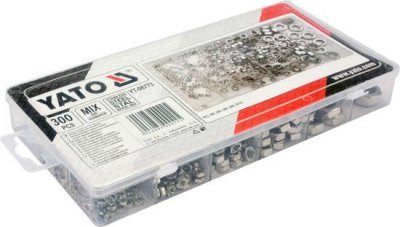 Yato Metrické matice z nerezové oceli, sada 300 ks, mix velikostí YT-06773