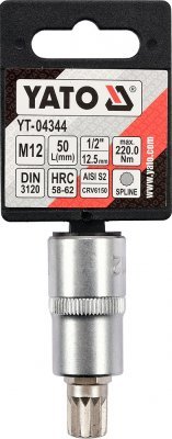 Yato Nástavec 1/2" bit vícezubý M12 55 mm YT-04344