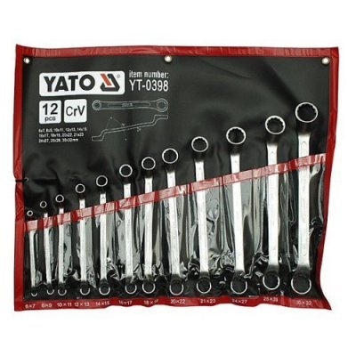 Yato Sada klíčů očkových 12ks 6-32 mm ohnuté YT-0398