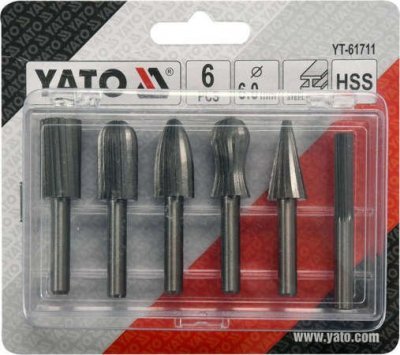 Yato Hrotové rašple na kov 6 Ks YT-61711