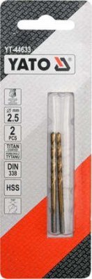 Yato Vrták do kovu HSS-TiN 2,5mm 2Ks YT-44633
