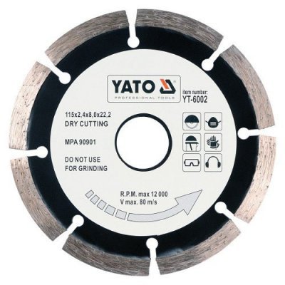 Yato Kotouč diamantový 115 x 22,2 x 2,1 mm YT-6002