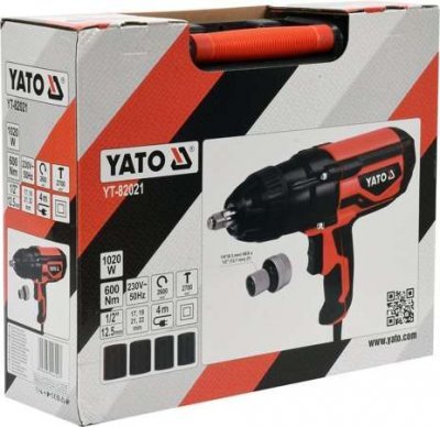 Yato Elektrický rázový utahovák 1/2" 1020W / 600Nm YT-82021