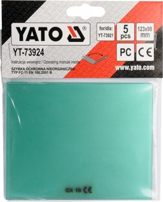 Yato Krycí sklo pro svářečskou přilbu YT-73921, sada 5ks YT-73924