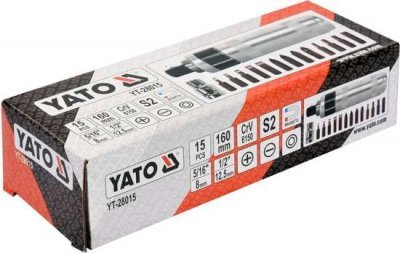 Yato Rázový šroubovák s bity, délka 160 mm YT-28015