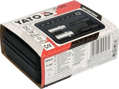 Yato Sada nástrčných hlavic a bitů pro klimatizace 12 Ks YT-12007
