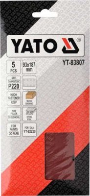 Yato Brusný papír 90x187mm P220 YT-83807