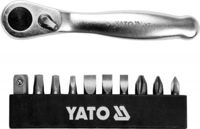 Yato Sada bitů s ráčnou 1/4" 11Ks YT-14390