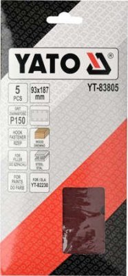Yato Brusný papír pro brusky YT-82230 90mm x 187mm P 150 YT-83805