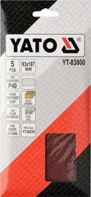 Yato Brusný papír s otvory 90x187mm pro YT-82230 P40 YT-83800
