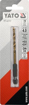 Yato Vrták na kov TITAN 1/4" 4mm YT-44757