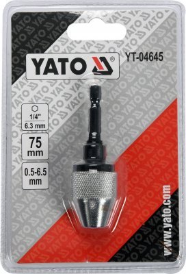 Yato Bezklíčové rychloupínací sklíčidlo 0.5-6.5mm HEX YT-04645