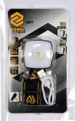 Vorel Čelová svítilna 3W + 4 SMD LED TO-88677