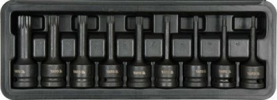 Yato Sada nástrčných rázových hlavic 9ks 1/2" YT-10691