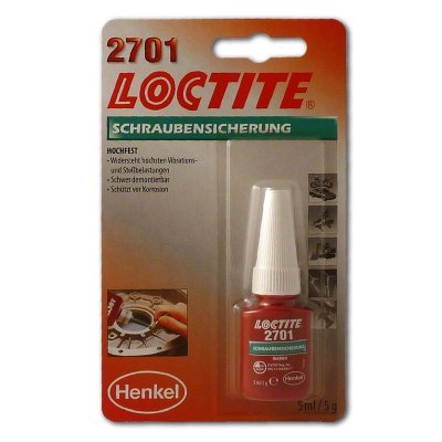 Loctite 2701 Zajištění šroubů pevnost - vyšší 5 ml