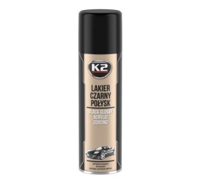 K2 Akrylová černá barva, lesklá 500ml