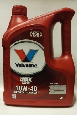 Motorový olej 10W40 Valvoline MAX LIFE 4l