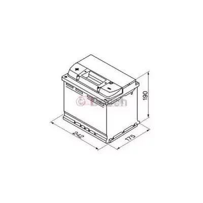 Startovací baterie BOSCH S5A 12V 60Ah/680A