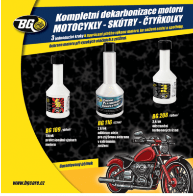 BG6900K - SADA PRO DEKARBONIZACI - 4T MOTOCYKLY (BG109 + 116 + 208) - KIT