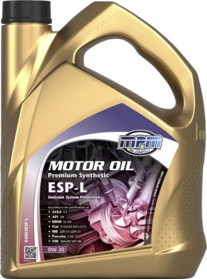 Motorový olej MPM Premium Synthetic ESP-L 0W30 5L 05005ESP-L
