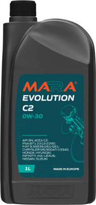 Motorový olej MARA EVOLUTION C2 0W-30 1L MAR0222