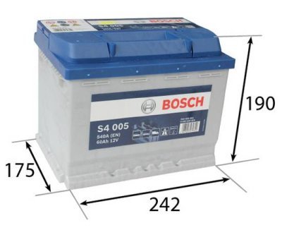 Startovací baterie BOSCH S4 12V 60Ah/540A