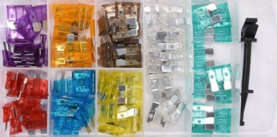 STANDARDNI KOMPLET OSIGURAČA (ATO), 97 KOM: 3A, 5A, 7.5A, 10A, 15A, 20A, 25A, 30A