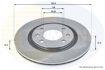Kočni disk COMLINE ADC1504V
