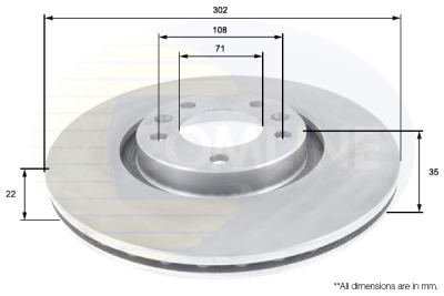 Kočni disk COMLINE ADC1591V