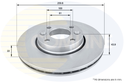 Kočni disk COMLINE ADC0266V